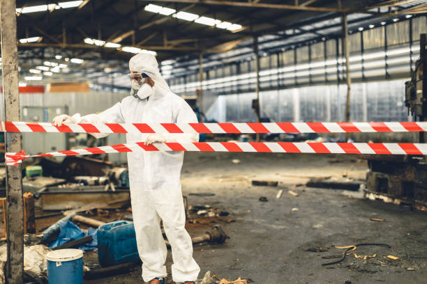 Professional Biohazard Cleanup technician working in Wilmington, IL